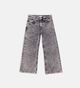 جينز دنيم مزين بأحجار الراين