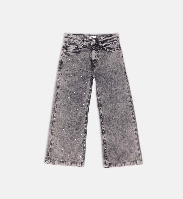 Rhinestone Embellished Denim Jeans