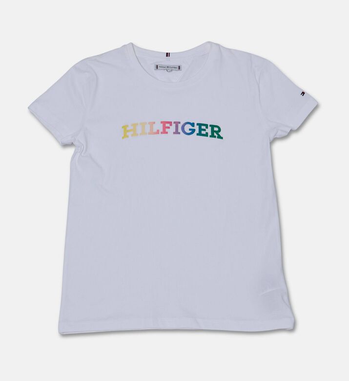 Tommy Hilfiger Girl Monotype Logo Cotton T-shirt, White, 14y, Packshot View