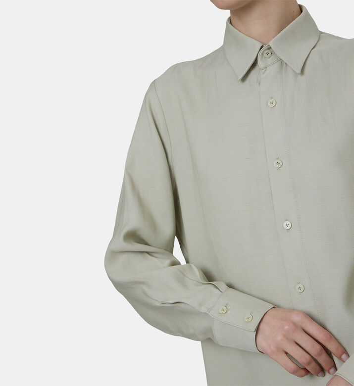 Cupro Oversized Button-down Shirt