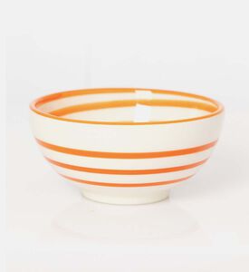 Easy Life Hand-painted Ceramic Bowl, Orange, Packshot View