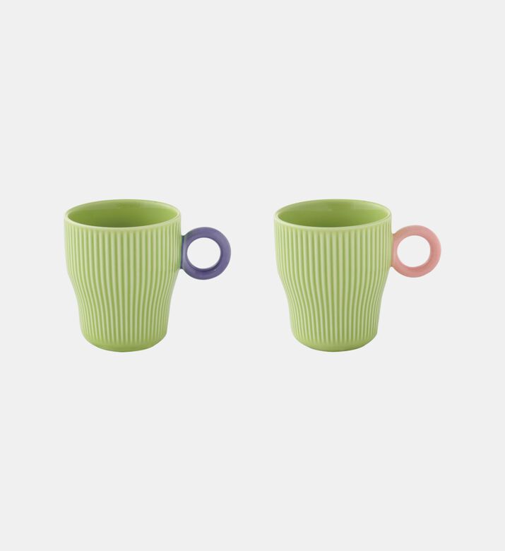 Porcelain Colored Handle Mug