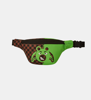 Half Bear-print Cross-body Bag