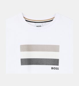 Boss Striped Chest-detail T-shirt, Packshot View