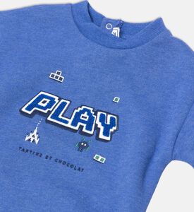 Printed Striped Ribbed Hem Cuffs Long-sleeve Sweatshirt