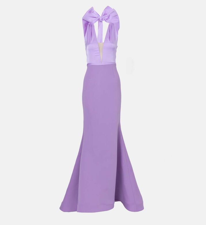 Puffy Collar Corset Mermaid Gown