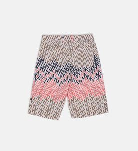 شورت كارجو بنقشة متعرجة