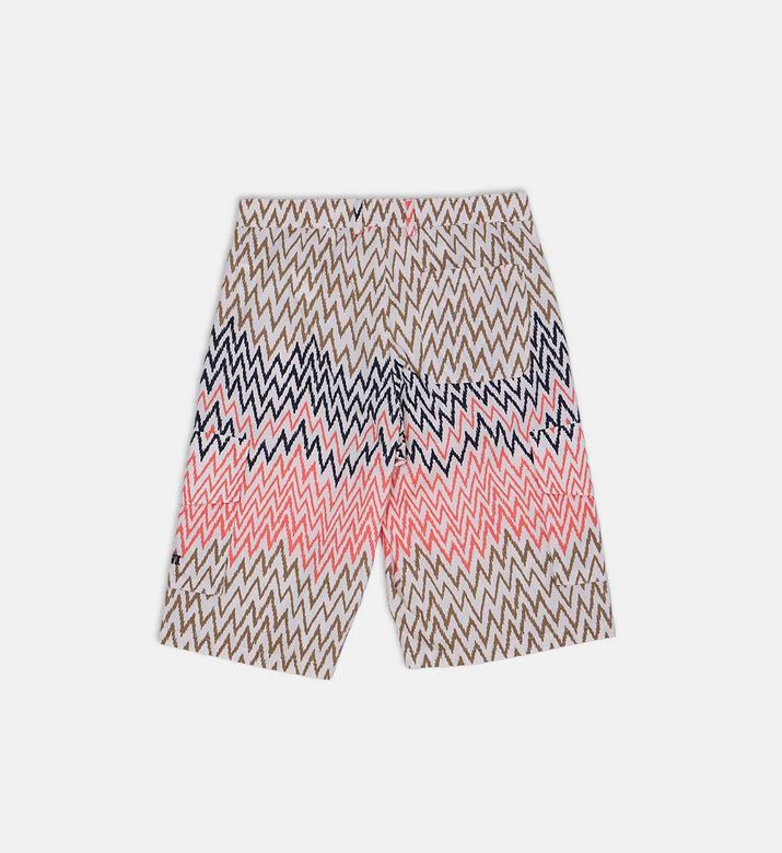 شورت كارجو بنقشة متعرجة