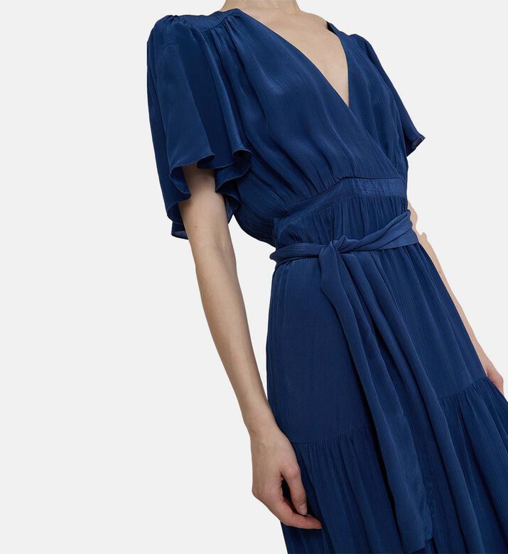 Natalia Tie-waist V-neck Maxi Dress