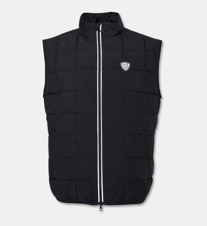 EA7 Padded Quilted Vest, Black, L, Packshot View