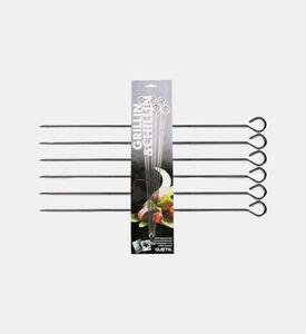 Bbq Chrome Skewer Set 6pcs