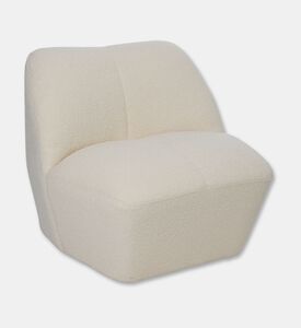 Home Deco and More Pettal Lounge Chair, White, Packshot View
