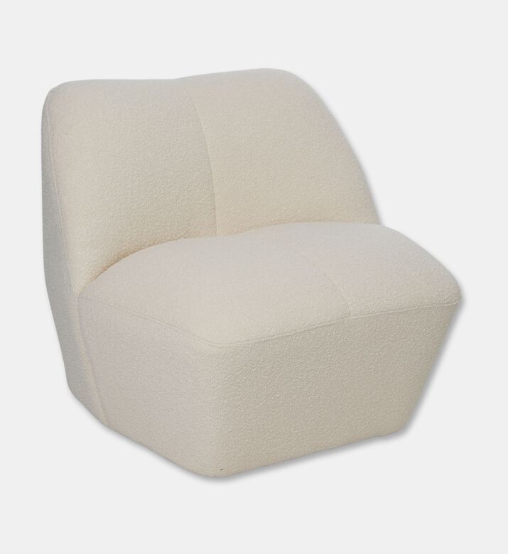 Home Deco and More Pettal Lounge Chair, White, Packshot View