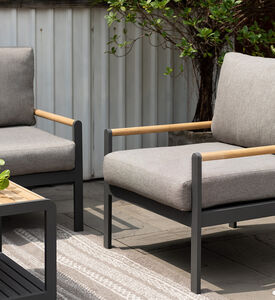 طقم صالون خشب الساج العنبر