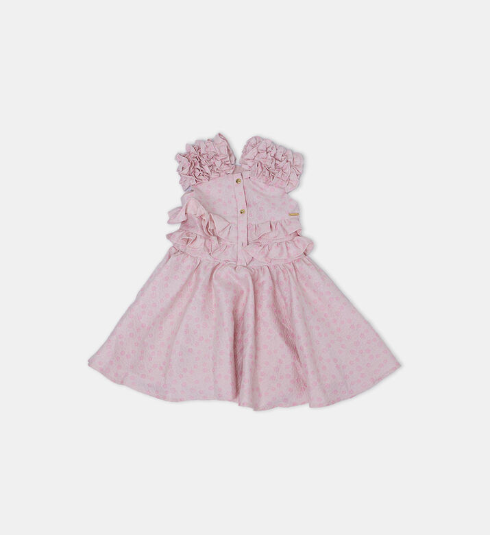 Girl Water Lily Embossed Dress Girl Water Lily Embossed Dress