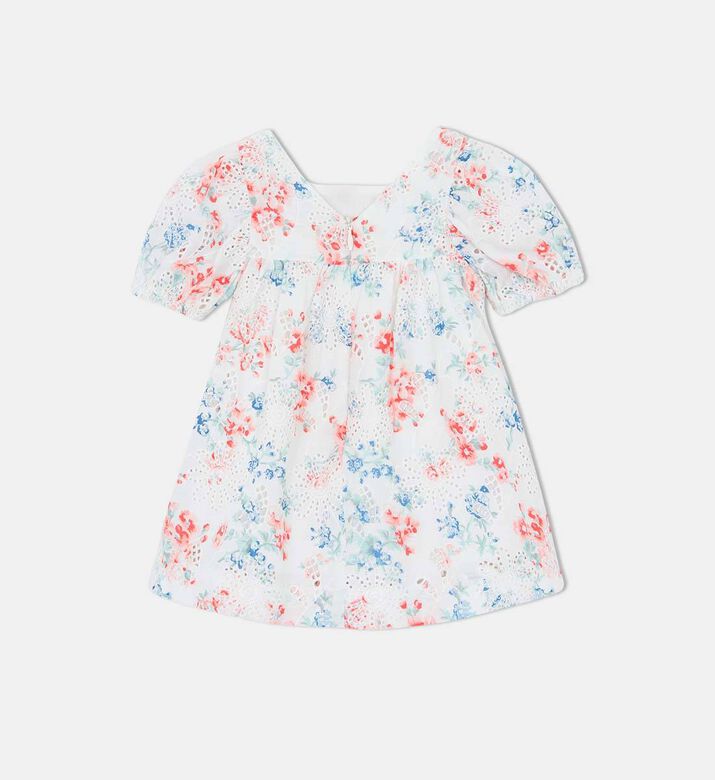 فستان بحلقات مفرغة بطبعة أزهار