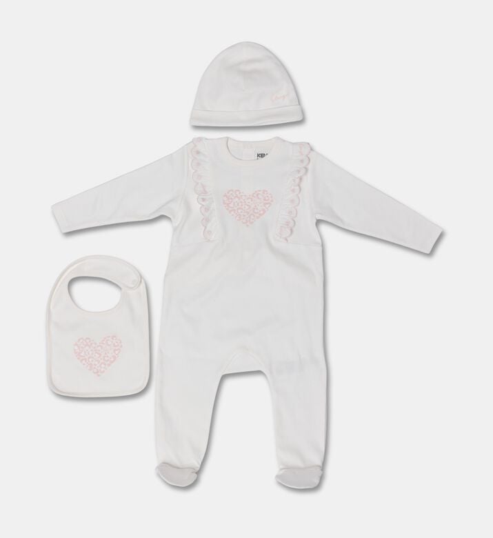 Kenzo Baby Essentials Hat, Bib Sleepsuit Set, Packshot View