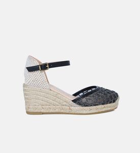 صندل أسود جوت بكعب ويدج