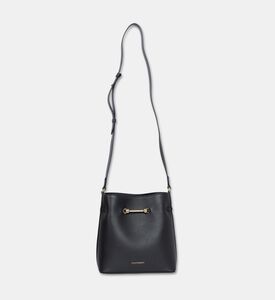 Strathberry Corda Smooth Leather Bucket Bag, Black, Packshot View