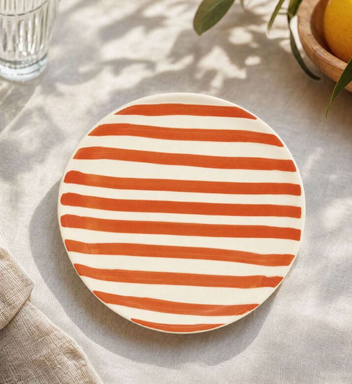 Easy Life Ceramic Hand-painted Side Plate, Model View