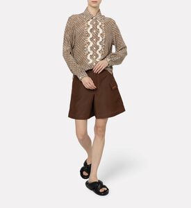 Marni Button Closure Wide-leg Shorts, Model View