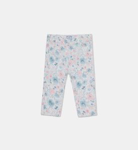 Floral-print Snug-fit Pants