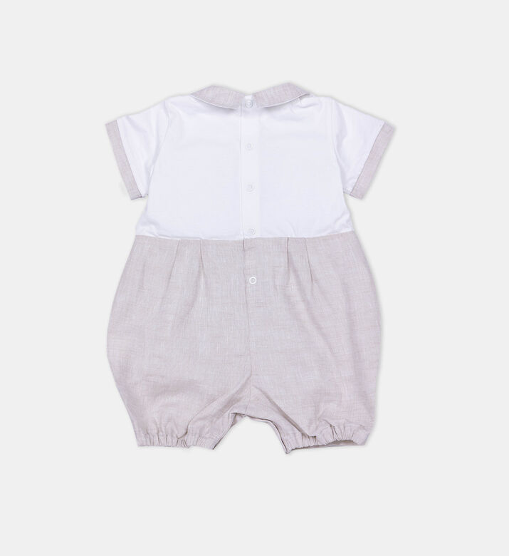 Bear-embroidery Romper