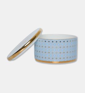 Imperial Gold-toned Trim Red Lattice Jewelry Box, Blue, Packshot View