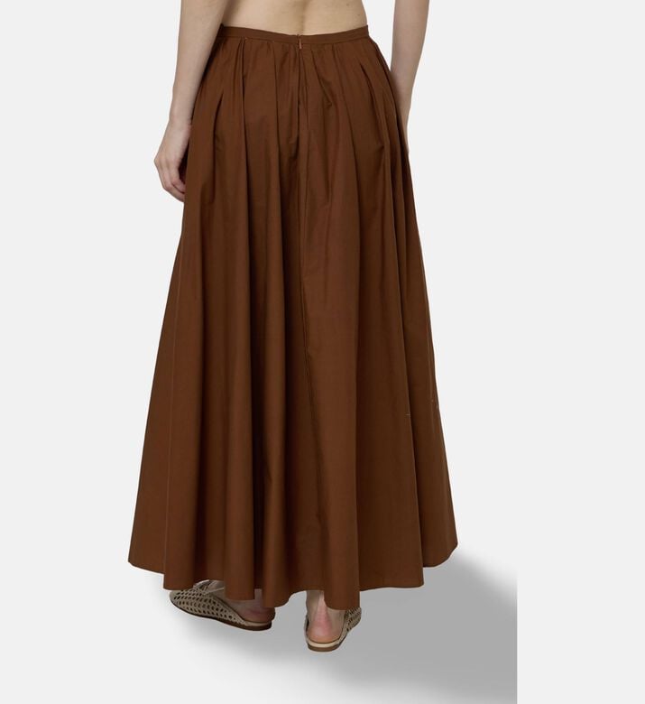 Forte-Forte Cotton Poplin A-line Long Skirt, Model View