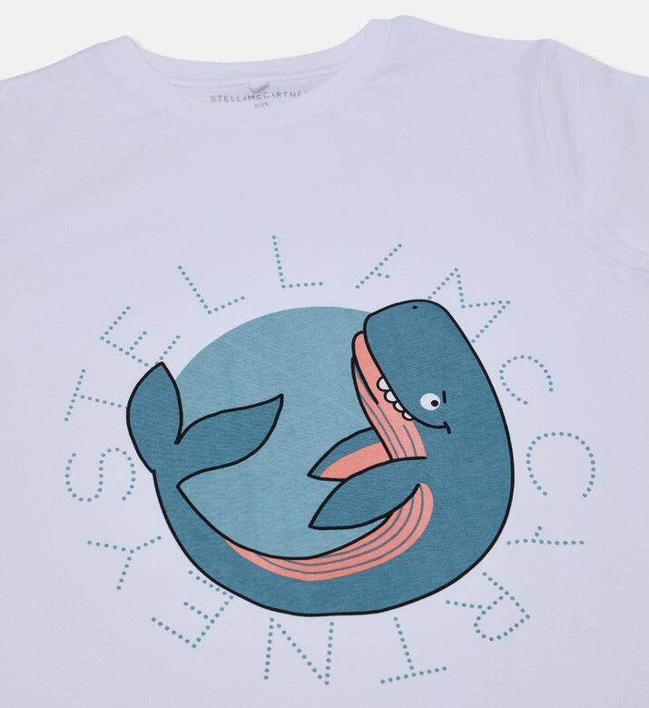 Stella McCartney Logo Circle Whale Graphic T-shirt, Packshot View