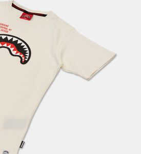 Sprayground Graphic Shark Regular T-shirt, Ivory, 8y, Packshot View