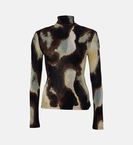 Nanushka Nayeli All-over Abstract Camouflage Top, Packshot View