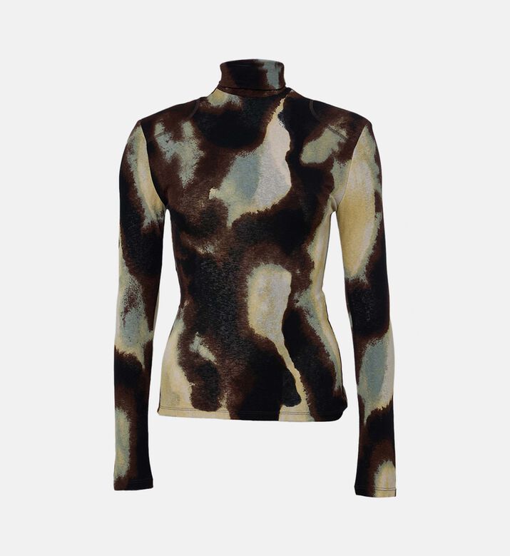 Nanushka Nayeli All-over Abstract Camouflage Top, Packshot View