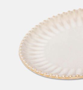 Home Deco and More Stoneware Raising Pearl Design Desert Plate, Packshot View