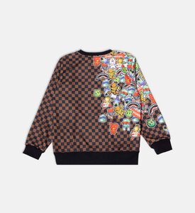 سويت شيرت بياقة مستديرة بطبعة ستيكر بومب