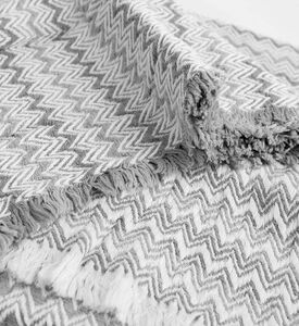 Home Deco and More Julia Herringbone Cotton Throw, Packshot View