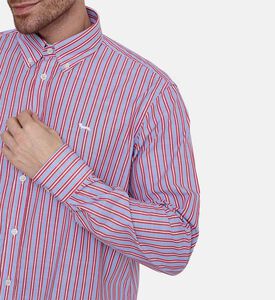 Cotton-blend Alternating Stripes Shirt