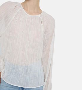 Buttoned Crew Neck Top