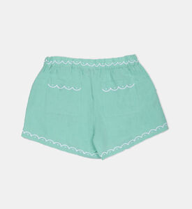 شورت قطن عضوي بحافة صدفية