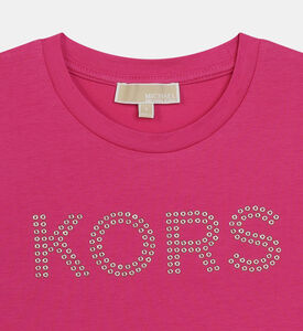 تيشيرت بأكمام قصيرة بلوغو مرصع