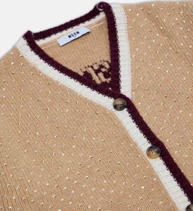 M S G M Rhinestone-embroidery V-neck Cardigan, Packshot View