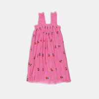 Embroidered Sleeveless Flared Dress