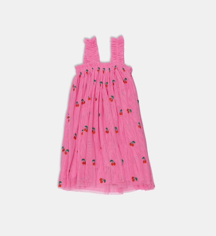 Embroidered Sleeveless Flared Dress