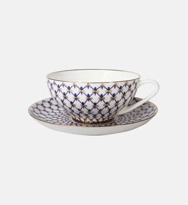 Cobalt Net Cupola Saucer Tea Cup