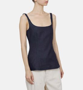 بلوزة كورسيه دنيم بقصّة خام