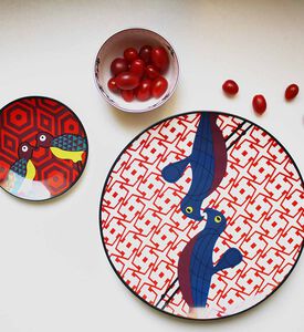 طبق بورسلين طيور الجنة