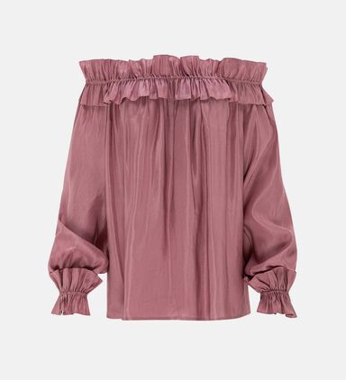 Off-shoulder Ruffle Blouse