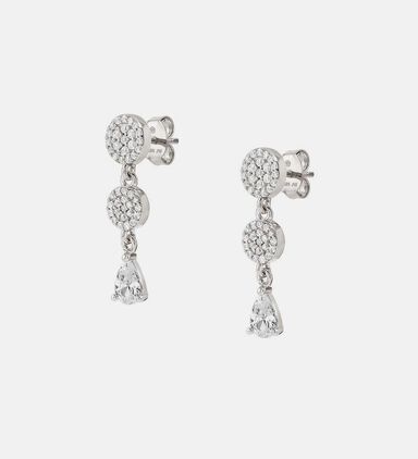 Lucentissima Round Cubic Zirconia Silver Earrings