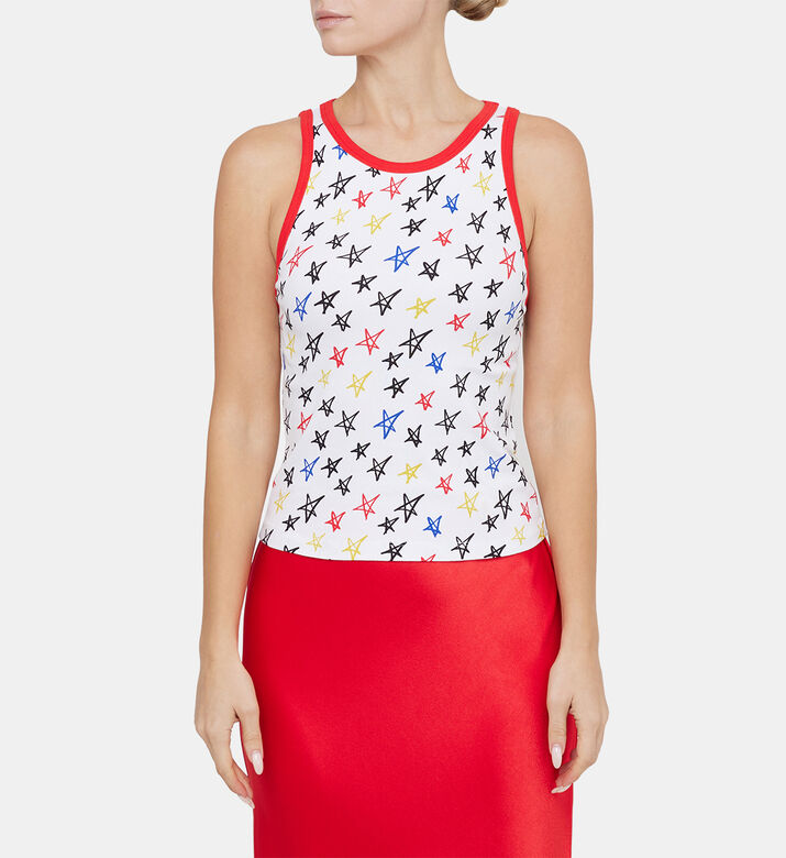 Allen Cotton Star-print Tank Top