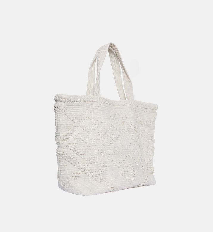 Pom-pom Magnetic Clasp Tote Bag